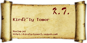 Király Tomor névjegykártya